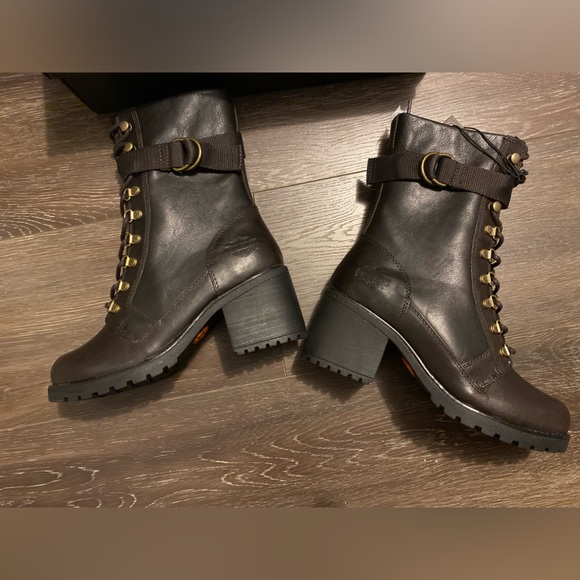 Leather Women’s Sz7/7.5 Harley Davidson Marinda Motorcycle Riding Boots Brown - Picture 4 of 15